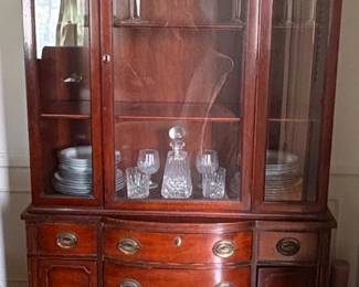 Vintage Drexel Travis Court Mahogany Serpentine China Cabinet second image