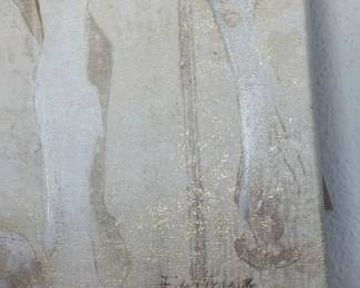 Abstract Horses Canvas Art with Gold Leaf Accents by J. de Teranide