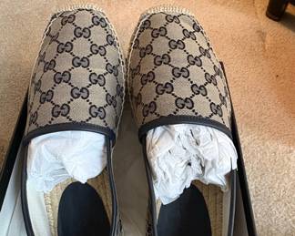Gucci GG Canvas Espadrille Flats