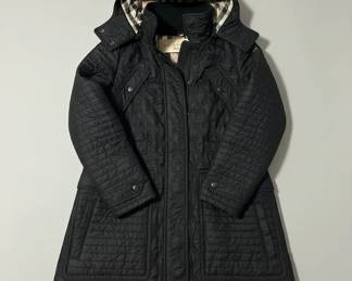 Burberry Brit Finsbridge Quilted Coat with Nova Check Lining