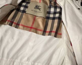 Burberry Carminton White Trench Coat