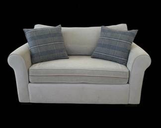 Light Blue Upholstered Sleeper Loveseat