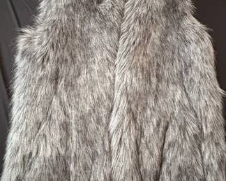 Women's Grey Faux Fur Vest
