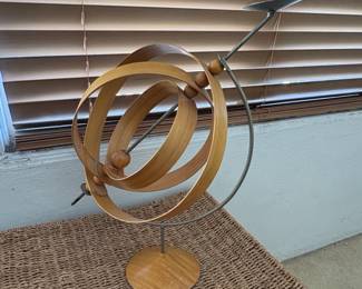 MidCentury Modern Armillary Sphere Candlestick