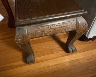 Antique Chinese HandCarved Wooden Foot Stool