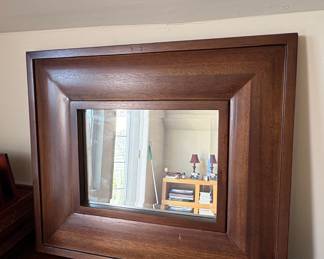 Wooden Framed Wall Mirror