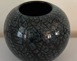 Murano Art Glass Vase with Avventurina and Abstract Pattern