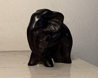 Black Elephant Figurine