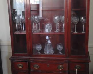 Drexel New Travis Court Mahogany Bow Front China Cabinet