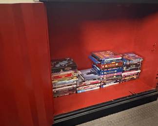 Mid-Century Modern Black Brutalist Diamond Pattern Cabinet