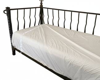 Vintage Ornate Wrought Iron Daybed