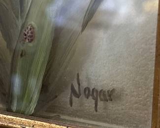 Edmond J. Nogar Miniature Painting of a Hyacinth