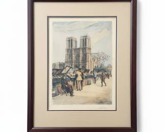 Notre Dame de Paris Etching 