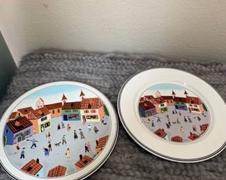Villeroy & Boch Design Naif "Village Scene" Decorative Plate by Gérard Laplau