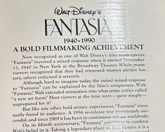 Walt Disney's Fantasia 1940-1990 Anniversary Edition Plate with Original Artwork