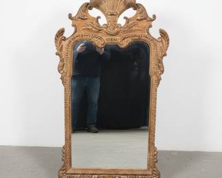 Ornate Carved Giltwood Rococo Mirror - Made in Spain