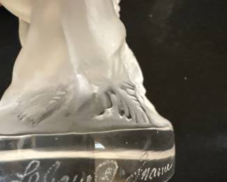 Lalique 'Deux Danseuses' Frosted Crystal Figurine