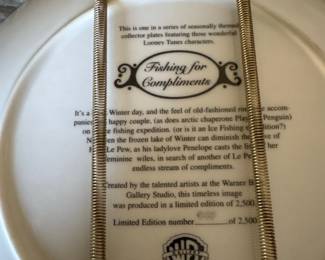 Looney Tunes "Fishing for Compliments" Collector's Plate