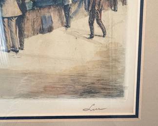 Notre Dame de Paris Etching 