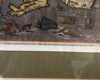 Iceland Map by Abraham Ortelius, 1590 (Reproduction)