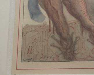 Salvador DALI: The Conquistador, Signed print, 1948