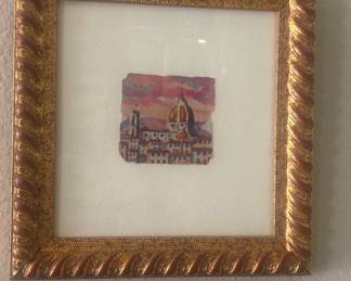 Framed Watercolor of Florence Duomo