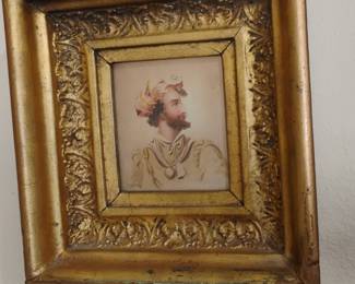 Gilt Wood Framed Miniature Portrait of a Man in Turban, possibly by Emmanuel de Dieudonné