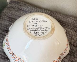 Hand-Painted Ceramic Bowl - Cerâmicas de Coimbra 'Sec. XII Guida'