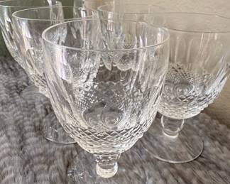 Waterford Crystal "Colleen" Pattern Short Stem Wine Glasses (Set of 6)