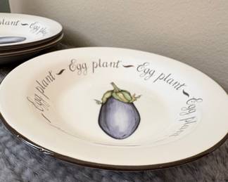 Franciscan "Egg Plant" Pattern Soup Bowl