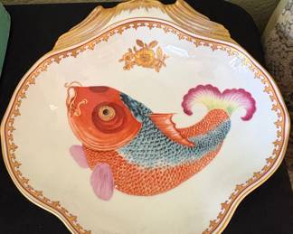 Mottahedeh "Adaptation of Chinese Export Platter" Chien Lung Dynasty Circa 1750-60 - Koi Fish