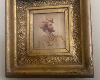 Orientalist Portrait Miniature of a Man in a Turban