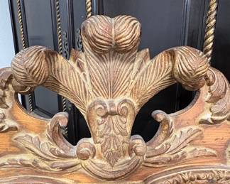 Ornate Carved Giltwood Rococo Mirror - Made in Spain