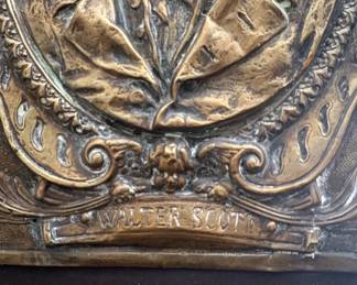 Bronze Relief Plaque of Sir Walter Scott by Pierre Jean David d'Angers