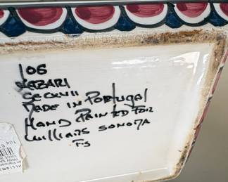 Hand-Painted Portuguese Salt Box with Wooden Lid