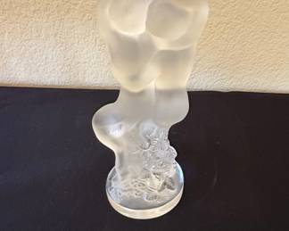 Lalique "Deux Danseuses" Frosted Crystal Figurine