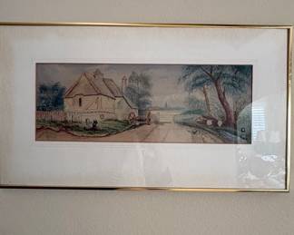Watercolor Landscape Painting by A. McIntosh