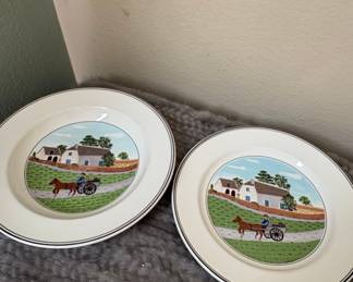 Villeroy & Boch "Design Naïf" Pattern Plates (Set of 2)