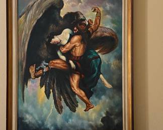 Jacob Wrestling with the Angel by Alexandre Louis Leloir