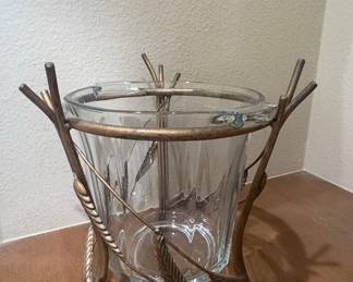 Vintage Wheat Stalk Ice Bucket