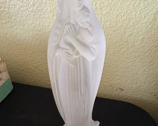 Cristal d'Argues Virgin and Child Figurine