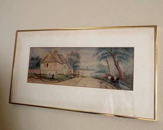 Watercolor Landscape Painting by A. McIntosh