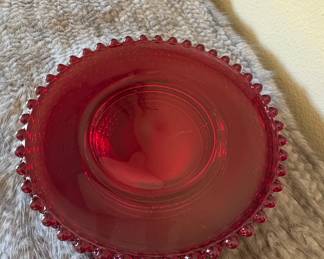 Vintage Ruby Red Candlewick/Boopie Plate