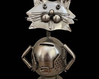 Nine Bodies Recycled Metal Cat Coin Bank
