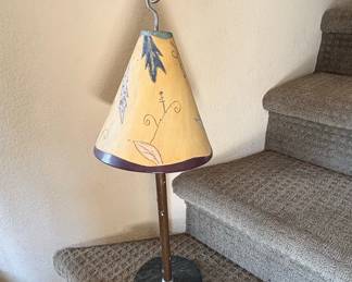 Janna Ugone & Co Hand-Painted Foliage Motif Table Lamp