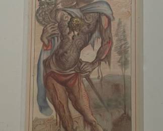 Salvador DALI: The Conquistador, Signed print, 1948