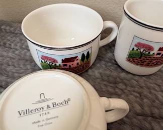 Villeroy & Boch "Naif" Pattern Breakfast Cups