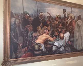 The Zaporozhian Cossacks Writing a Letter to the Turkish Sultan by Ilya Repin (Reproduction)