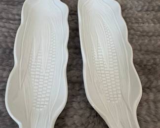 Pillivuyt Porcelain Corn Cob Dishes (Set of 2)