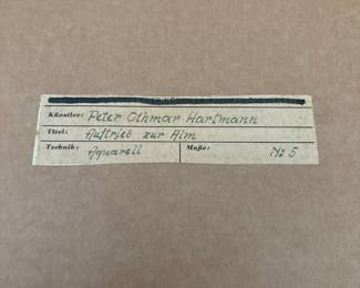 Watercolor “Auftrieb zur Alm" by artist Peter Othmar Hartmann